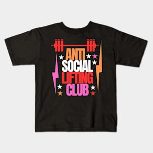 anti social lifting club Kids T-Shirt